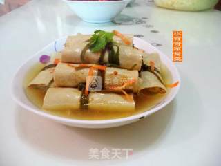 蒸豆腐卷的做法步骤：11