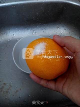 【香橙蛋糕】无油不腻，家人一致认同的小清新的做法步骤：1