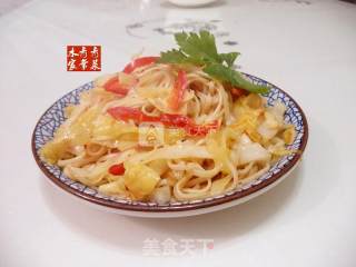 包菜丝炒面的做法步骤：13