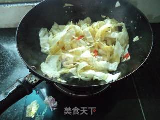 米椒包菜丝的做法步骤：9