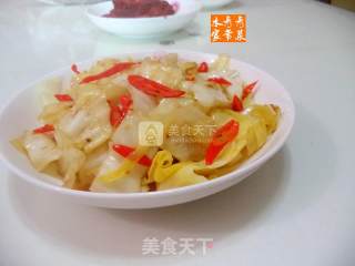 米椒包菜丝的做法步骤：11