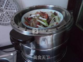 蒸腊肉片的做法步骤：7