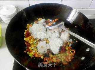 简约午餐——蛋炒饭的做法步骤：5