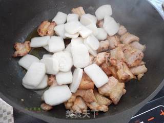 干锅年糕肉片的做法步骤：7