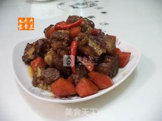 红萝卜烧排骨的做法步骤：15