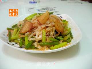 蒜苔五花肉炒粉的做法步骤：14