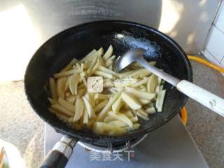 菠菜梗土豆条的做法步骤：3