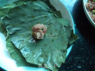 香烤荷叶肉丸--烤箱版的做法步骤：3