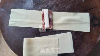 香肠山药卷的做法步骤：4