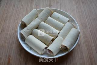 香肠山药卷的做法步骤：5