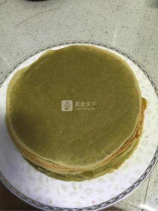 抹茶蓝莓千层蛋糕的做法步骤：5