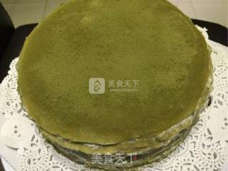 抹茶蓝莓千层蛋糕的做法步骤：10