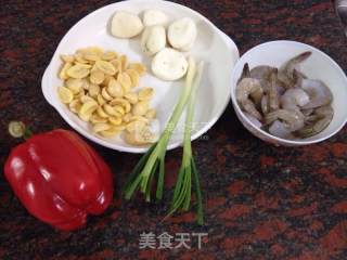白果炒虾仁的做法步骤：1