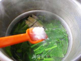 油菜蕻面结龙骨汤的做法步骤：9