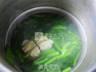 油菜蕻面结龙骨汤的做法步骤：10