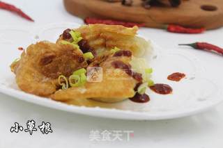 鸡蛋煎饺的做法步骤：8