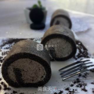 奥利奥慕斯蛋糕卷的做法步骤：24