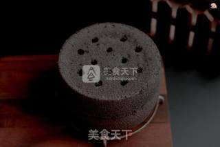 黑芝麻奥利奥煤球戚风的做法步骤：10