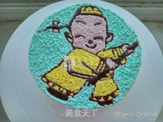 手绘图案蛋糕的做法步骤：21