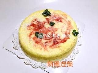 红丝绒印花轻芝士蛋糕的做法步骤：23