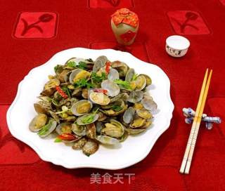 爆炒蚬子的做法步骤：13