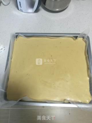 红糖蜜豆蛋糕卷的做法步骤：7