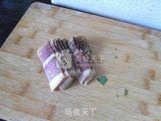 火腿烧青菜的做法步骤：2