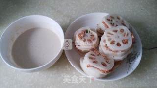 炸藕夹的做法步骤：4