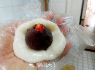 午后茶点之——草莓大福的做法步骤：8