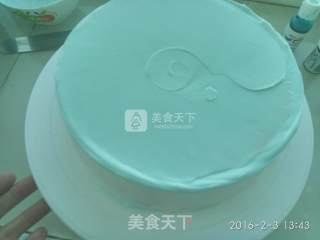 巧克力转印蛋糕的做法步骤：16