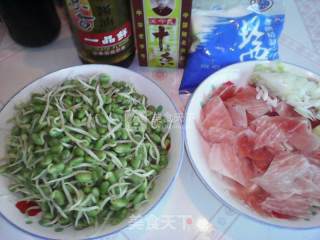青豆芽炒肉片的做法步骤：1