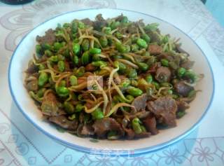 青豆芽炒肉片的做法步骤：5