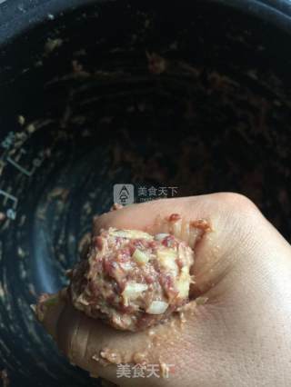 牛肉大葱丸子的做法步骤：5