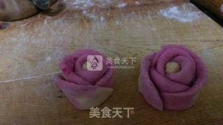 玫瑰花卷（南瓜，紫薯）馍馍的做法步骤：10