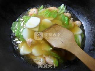 江白虾圆白菜年糕汤的做法步骤：8