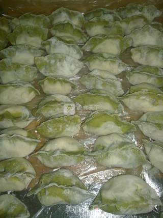 抹茶粉版翡翠白菜饺子的做法步骤：11