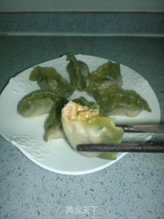 抹茶粉版翡翠白菜饺子的做法步骤：13