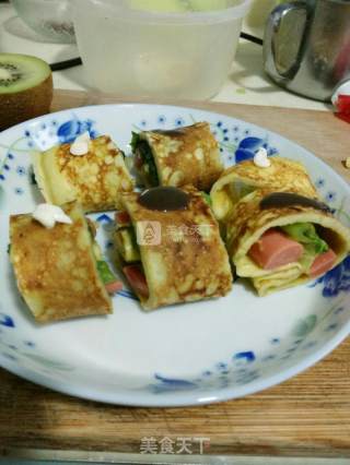 鸡蛋卷饼的做法步骤：3
