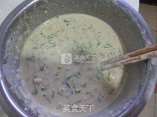 青蒜煎饼的做法步骤：2
