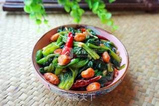 脆果仁拌菠菜的做法步骤：9
