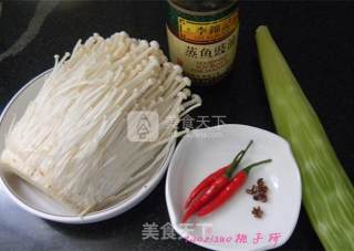 椒油青笋金针的做法步骤：1