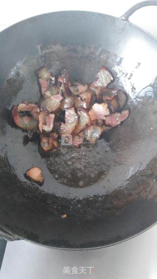 蒜薹炒腊肉的做法步骤：5