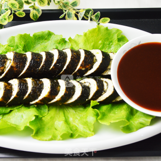 鸡蓉紫菜卷的做法步骤：7