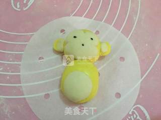 南瓜小猴子馒头的做法步骤：4