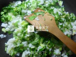 芹菜白菜炒饭的做法步骤：4