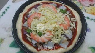 鲜虾披萨的做法步骤：16