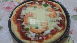 鲜虾披萨的做法步骤：17
