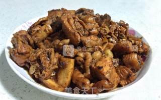 杏鲍菇豆豉焖鸡的做法步骤：7