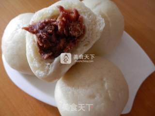 玫瑰豆沙包的做法步骤：6