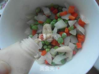 蔬菜调理面包的做法步骤：2
